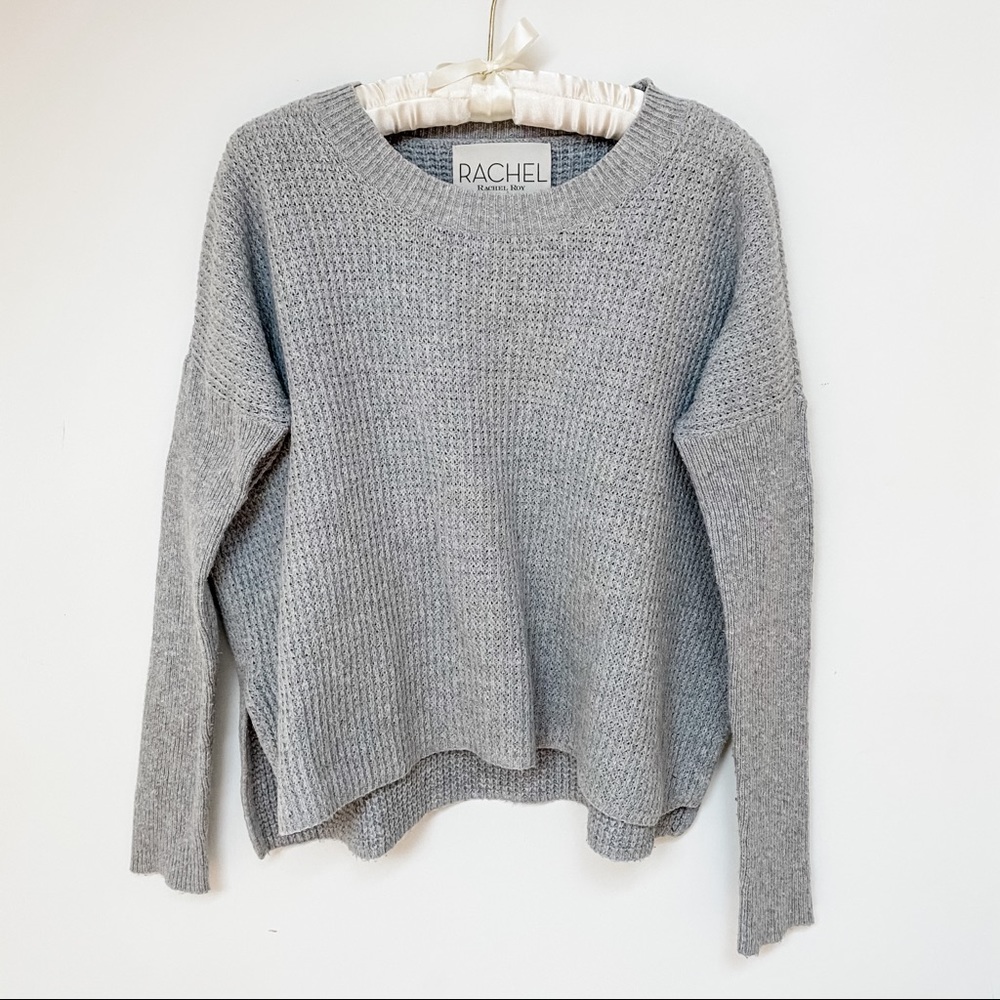 Rachel Roy Gray Pullover Crewneck Sweater